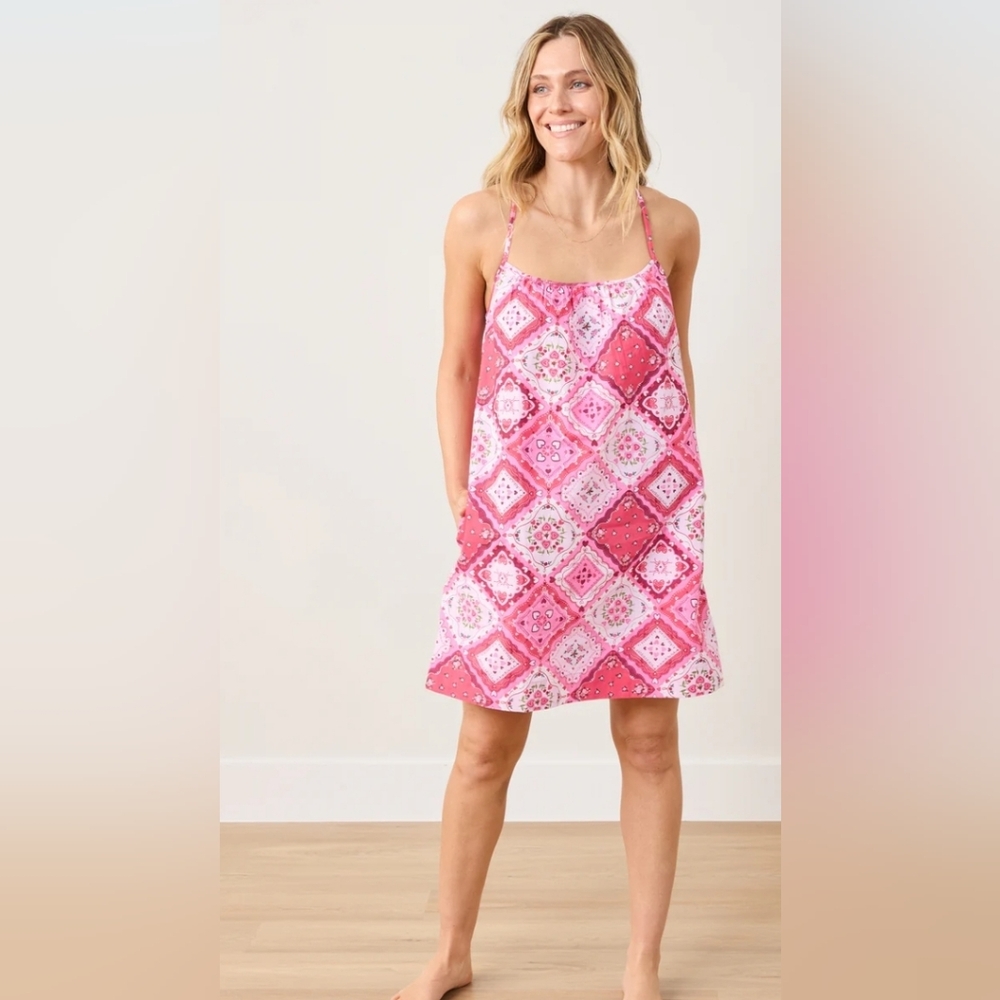 NWT Printfresh Cami Nightgown In Vintage Valentine, Size Small